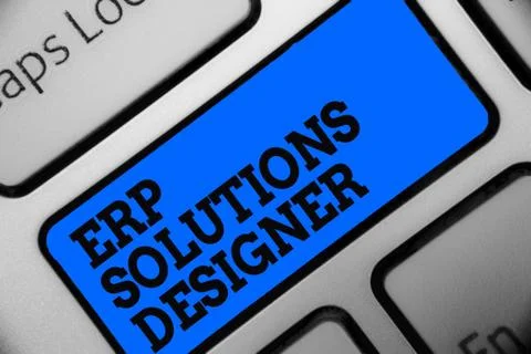 Word writing text Erp Solutions Designer. Business concept for elegant optimi 스톡 일러스트
