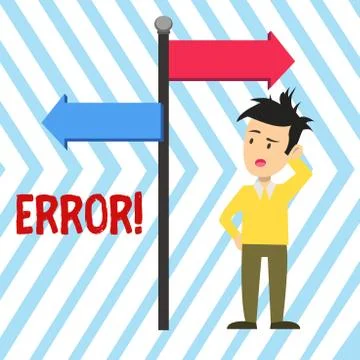Word writing text Error. Business concept for state or condition of being wrong Stock-Illustration