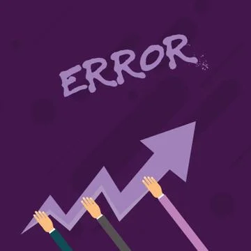 Word writing text Error. Business concept for state or condition of being wrong Stockillustratie