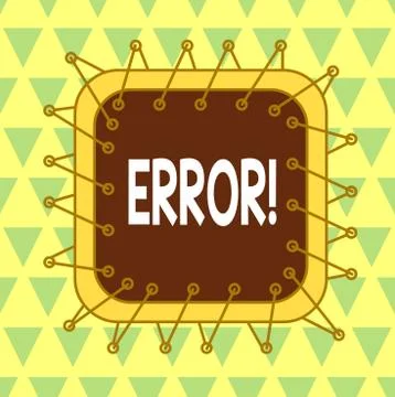 Word writing text Error. Business concept for state or condition of being wrong Stock Illustration