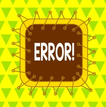 Word writing text Error. Business concept for state or condition of being wrong Stock-Illustration