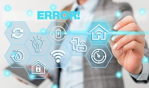 Word writing text Error. Business concept for state or condition of being wrong Foto stock