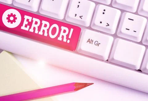 Word writing text Error. Business concept for state or condition of being wrong Foto stock