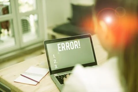 Word writing text Error. Business concept for state or condition of being wrong Foto stock