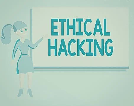 Word writing text Ethical Hacking. Business concept for a legal attempt of イラスト素材