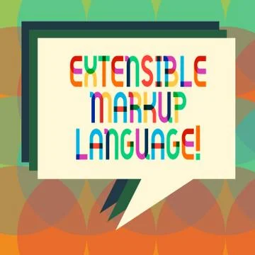 Word writing text Extensible Markup Language. Business concept for computer Stock Illustration