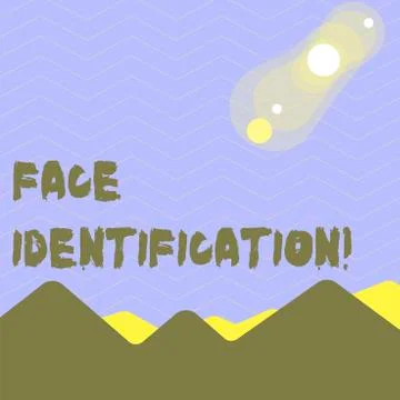 Word writing text Face Identification. Business concept for analyzing patterns Illustrazione stock