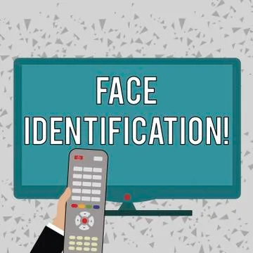 Word writing text Face Identification. Business concept for analyzing patterns Stock Illustration