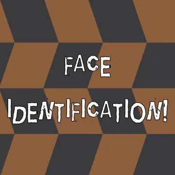 Word writing text Face Identification. Business concept for analyzing patterns Stock Illustration