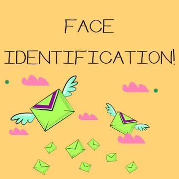 Word writing text Face Identification. Business concept for analyzing patterns Stock Illustration