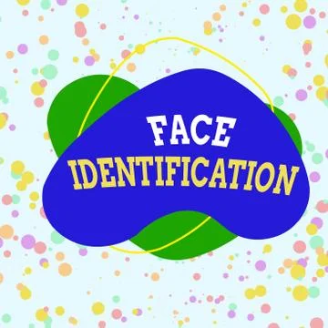 Word writing text Face Identification. Business concept for analyzing patterns Stock Illustration