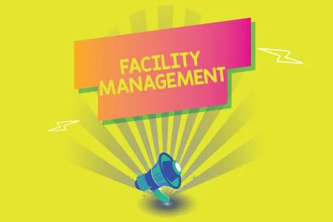 Word writing text Facility Management. Business concept for Multiple Function Ilustración de archivo