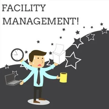 Word writing text Facility Management. Business concept for Multiple Function Stock Illustration