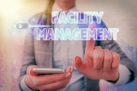 Word writing text Facility Management. Business concept for Multiple Function Foto stock