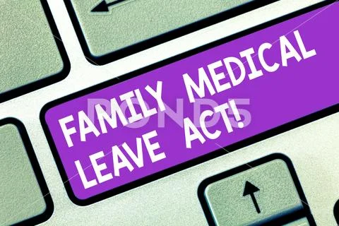 Word writing text Family Medical Leave Act. Business concept for FMLA labor law Stock Photos