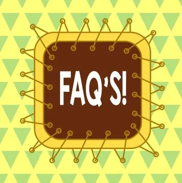 Word writing text Faq S. Business concept for list of questions and answers Stock Illustration