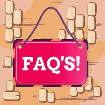 Word writing text Faq S. Business concept for list of questions and answers Stock Illustration