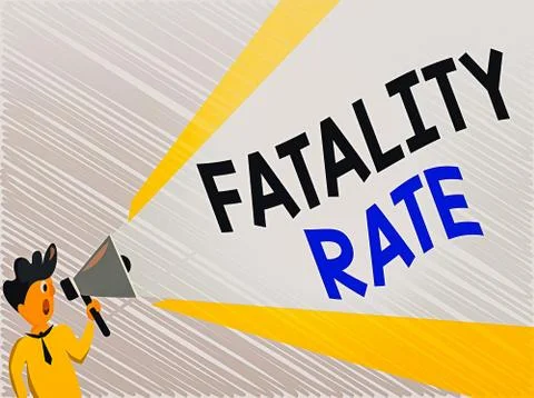 Word writing text Fatality Rate. Business concept for calculated number of Stock Illustration
