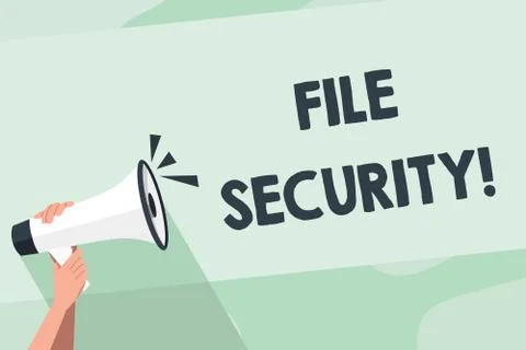 Word writing text File Security. Business concept for Protecting digital data Stock Illustration