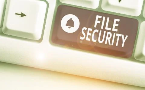 Word writing text File Security. Business concept for Protecting digital data 写真素材