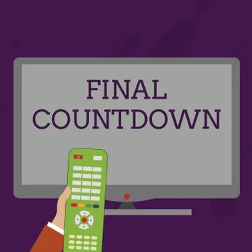 Word writing text Final Countdown. Business concept for Last moment of any work 스톡 일러스트