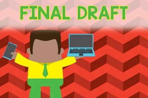 Word writing text Final Draft. Business concept for final version of something Stock Illustration