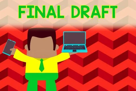 Word writing text Final Draft. Business concept for final version of something Illustrazione stock