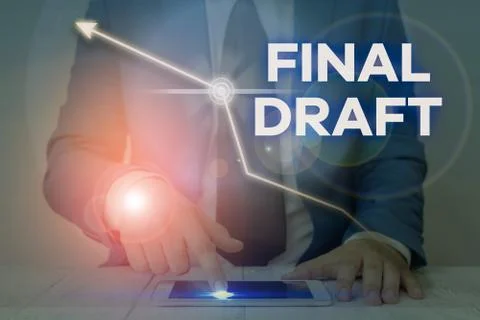Word writing text Final Draft. Business concept for final version of something Stock Photos