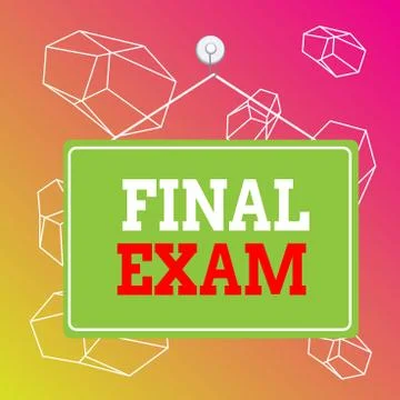 Word writing text Final Exam. Business concept for test given to student at the Stock Illustration