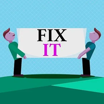 Word writing text Fix It. Business concept for Fasten something securely in a Stock Illustration