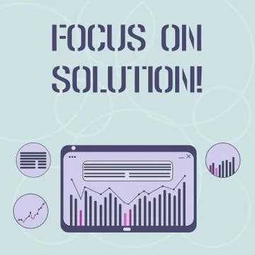 Word writing text Focus On Solution. Business concept for powerful practical way 스톡 일러스트