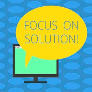 Word writing text Focus On Solution. Business concept for powerful practical way Stock Illustration
