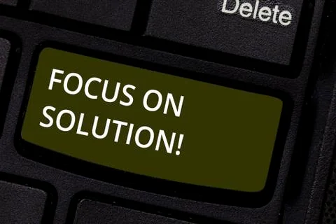 Word writing text Focus On Solution. Business concept for powerful practical way Foto stock