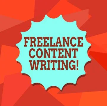 Word writing text Freelance Content Writing. Business concept for online writing Illustrazione stock
