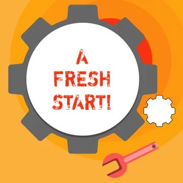 Word writing text A Fresh Start. Business concept for New beginnings changing Stock Illustration