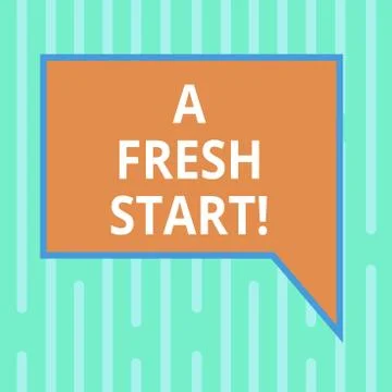 Word writing text A Fresh Start. Business concept for New beginnings changing Stock Illustration