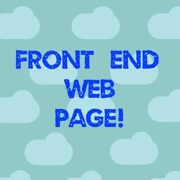 Word writing text Front End Web Page. Business concept for Converting data into 스톡 일러스트