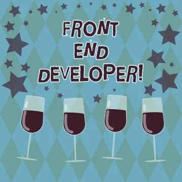 Word writing text Front End Developer. Business concept for computer programmer 库存插图