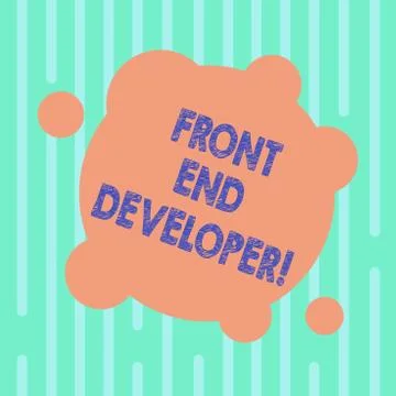 Word writing text Front End Developer. Business concept for computer programmer Stock-Illustration