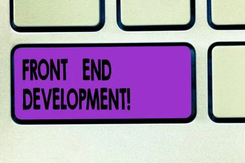 Word writing text Front End Development. Business concept for Altering data to Stock Photos