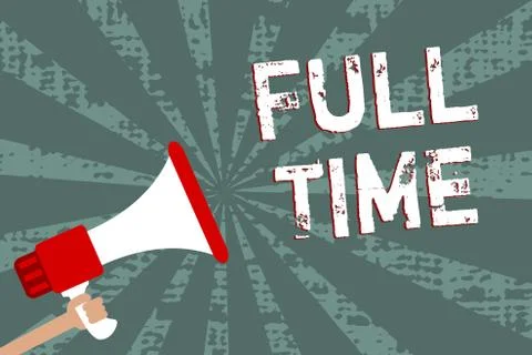 Word writing text Full Time. Business concept for working or operating the Illustrazione stock