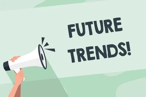 Word writing text Future Trends. Business concept for forecasts affecting tec Stock Illustration