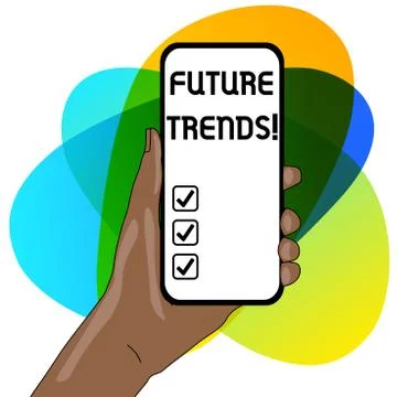 Word writing text Future Trends. Business concept for forecasts affecting Stock Illustration