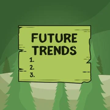 Word writing text Future Trends. Business concept for forecasts affecting Stock Illustration