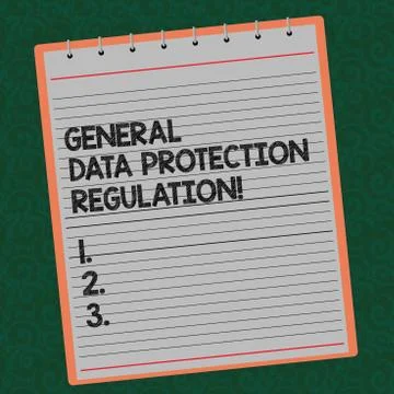 Word writing text General Data Protection Regulation. Business concept for Stock Illustration