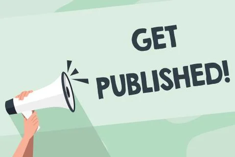 Word writing text Get Published. Business concept for make material and liter Stock Illustration