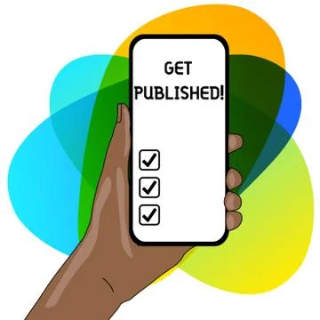 Word writing text Get Published. Business concept for make material and liter Stock Illustration
