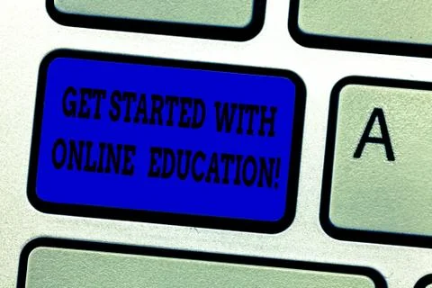 Word writing text Get Started With Online Education. Business concept for Fotos de archivo