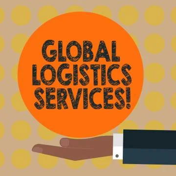 Word writing text Global Logistics Services. Business concept for Connects 스톡 일러스트