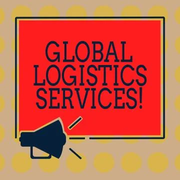 Word writing text Global Logistics Services. Business concept for Connects Stockillustratie